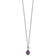 Sterling Silver Antiqued with 14K Accent Leaves Pear Amethyst with
2-inch Extension Necklace