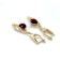 Red Garnet 14K Yellow Gold Over Sterling Silver Pear Drop Earrings