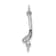 Rhodium Over 14k White Gold Textured Diamond Golf Club and Ball Pendant
