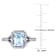 Aquamarine and Diamond 14K White Gold Ring 2.10ctw