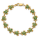 14k Yellow Gold with Green Enamel Sea Turtle Bracelet