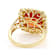 Lab-Created Padparadscha Sapphire And White Zircon Ring In 18K Gold Over
Sterling Silver 9.26ctw