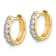 14K Yellow Gold Lab Grown Diamond SI1/SI2, G H I, Hinged Hoop Earrings