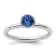 Sterling Silver Stackable Expressions High 5mm Blue Crystal Ring