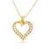 0.40ctw Diamond Heart Pendant with chain in 14k Yellow Gold