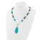Sterling Silver Jadeite, Howlite, Reconstructed Magnesite, Quartz Necklace