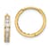 14k Yellow Gold Cubic Zirconia 1/2" Hinged Hoop Earrings