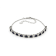 Lab Created Blue and White Sapphire Rhodium Over Sterling Silver Bracelet