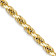 14k Yellow Gold 3.5mm Diamond-Cut Rope 22 Inch Chain