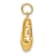14k Yellow Gold 3D Textured Ballet Slipper Pendant