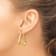 14k Yellow Gold 3/4" Fancy Hoop Earrings