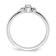 Rhodium Over 14K White Gold Petite Beaded Edge Round Diamond Ring 0.1ctw