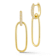 Rachel Zoe Oval CZ Shape Drop Earrings in 14K Gold Over Sterling Silver