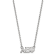 Rhodium Over Sterling Silver LogoArt Alpha Epsilon Phi Medium Pendant Necklace