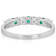 Lab-Created Emerald And White Sapphire Band Ring In Platinum Over
Sterling Silver