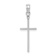 Rhodium Over 14k White Gold Polished Cross Pendant
