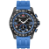 Seapro Men's Gallantry Black Dial with Blue Accents, Blue Rubber Strap Watch