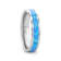 QUASAR Tungsten Wedding Band with Blue Green Opal Inlay 4mm