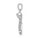 Rhodium Over 14k White Gold Diamond Infinity Angel Pendant