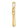 14k Yellow Gold Polished Diamond Cross Chain Slide Pendant