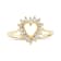 0.30ctw Diamond Heart Shaped Ring in 14k Yellow Gold