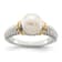 Rhodium Over Sterling Silver with 14K Accent 8-9mm Freshwater Cultured
Pearl Ring