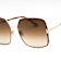 Tom Ford Shiny Dark Brown Square Frame / Gradient Brown Lenses Sunglasses