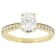 Moissanite 14k yellow gold over sterling silver ring 1.74ctw DEW.