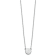 Rhodium Over Sterling Silver Tiny Circle Block Letter J  Initial Necklace