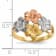 14K Polished and Satin Diamond-cut 4-Plumeria Ring