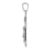 Rhodium Over 14K White Gold Polished INRI Crucifix Pendant