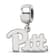 Sterling Silver Rhodium-plated LogoArt University of Pittsburgh Small
Dangle Bead