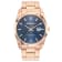 Mathey Tissot Men's Classic Blue Dial Rose Stainless Steel Watch