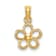 10K Yellow Gold 2D Textured Mini Daisy Flower Charm