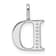 14K White Gold Diamond Letter D Initial Pendant