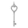 Rhodium Over 14k White Gold Diamond Heart Key Pendant