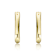 Twisted Wavy Hoop Earrings In 14K Gold Over Brass