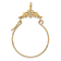 14K Yellow Gold Double Dolphins Charm Holder Pendant