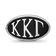 Sterling Silver LogoArt Kappa Kappa Gamma Oval Greek Letters Bead
