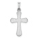 Rhodium Over 14k White Gold Polished Rounded Cross Pendant