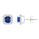 5mm Cushion Created Sapphire And Created White Sapphire 10k White Gold
Halo Stud Earrings