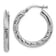 Rhodium Over 14K White Gold 7/8" Polished and Diamond-Cut Round
Hoop Earrings