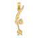 14k Yellow Gold Textured Gymnastics Charm