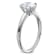 Rhodium Over 14K White Gold 1 1/2 ct. G H I True Light Oval Moissanite
Solitaire Ring