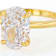 Oval CZ Solitaire Statement Ring In 18K Gold Over Sterling Silver