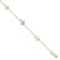 14K Two-tone Polished Butterfly with 1-inch Extension Anklet