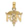 14k Yellow Gold RN Registered Nurse Pendant