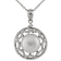 11-12mm Button White Cultured Freshwater Pearl and CZ Rhodium Over
Sterling Silver Pendant