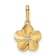 14K Yellow Gold Cubic Zirconia Flower Pendant