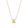 CZ Initial K Tennis Necklace And Pendant Set In 14K Gold Over Brass 4.05ctw